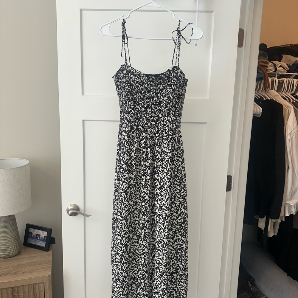 Madewell Black and White Floral Maxi Dress
